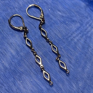 Rose Gold Tone Dangle Lever back Earrings