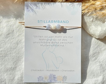 Stillarmband | Edelstein Armband  | Kristall Armband | Chalcedon | Mondstein | Glücksarmband |  925 silber | 14k Gold filled | Geschenk