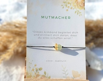 Encouragement bracelet | Gemstone bracelet | Crystal bracelet | Citrine | Aventurine | Hope | Optimism | Gift