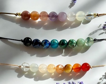 Gestalte dein eigenes Edelsteinarmband | 925 Silber / 14k Gold Filled | Natursteine  | Glücks- & Freundschaftsarmband | Boho Schmuck