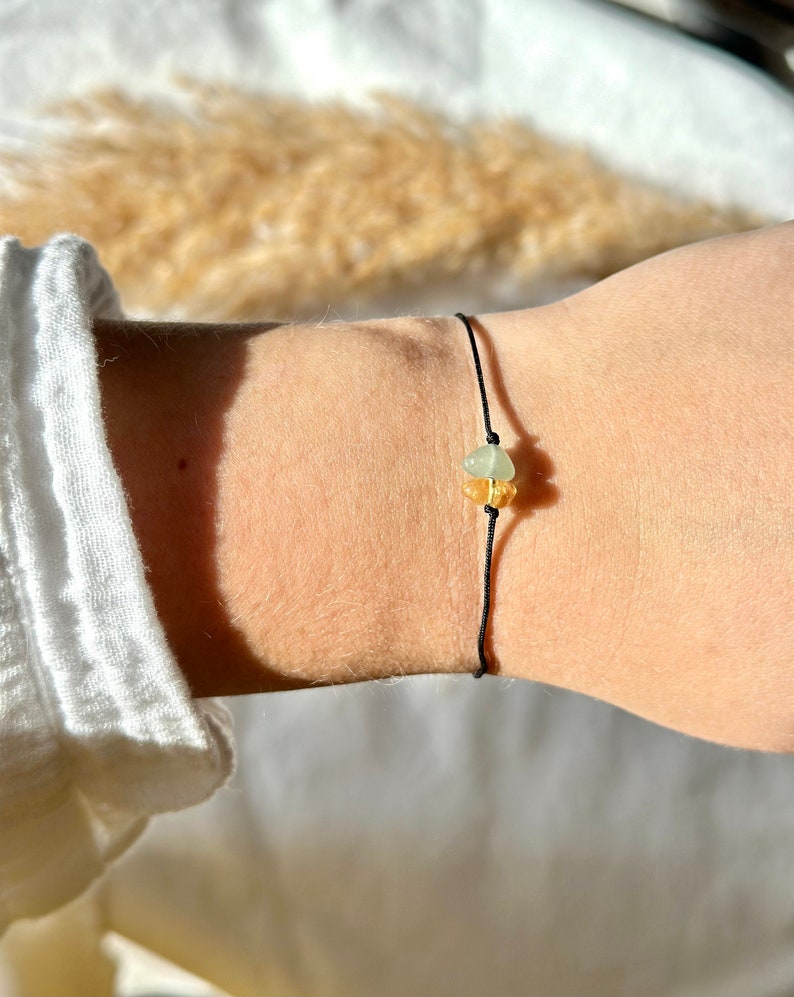 Encouragement bracelet Gemstone bracelet Crystal bracelet Citrine Aventurine Hope Optimism Gift image 4