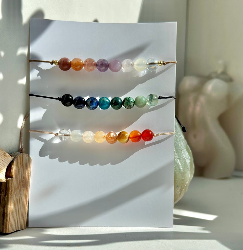 Gestalte dein eigenes Edelsteinarmband | 925 Silber / 14k Gold Filled | Natursteine | Glücks- & Freundschaftsarmband | Boho Schmuck bild 4