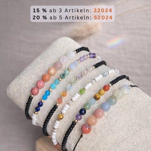 Gestalte dein eigenes Edelsteinarmband | 925 Silber / 14k Gold Filled | Natursteine | Glücks- & Freundschaftsarmband | Boho Schmuck bild 9