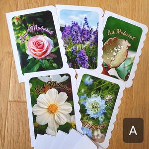 Een set van 5 prachtige handgemaakte en elegante eidkaarten met een unieke natuurfoto, gemaakt door mij. Enveloppen inbegrepen. Neem contact met mij op voor maatwerk!
