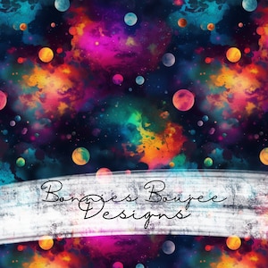 Galaxy Space Seamless Pattern: Boy Sublimation Design (Digital Download)
