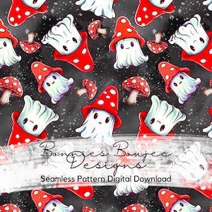 Halloween Seamless File, Ghost Seamless Pattern, Cute Seamless File, Digital Download