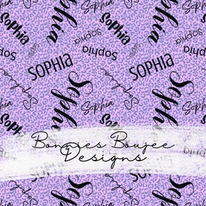 Custom Leopard Name Print: Seamless Fabric File (Digital Download)