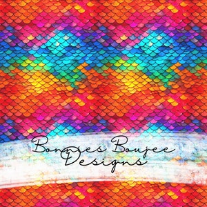 Rainbow Mermaid Scales Seamless File: Summer Pattern (Digital Download)
