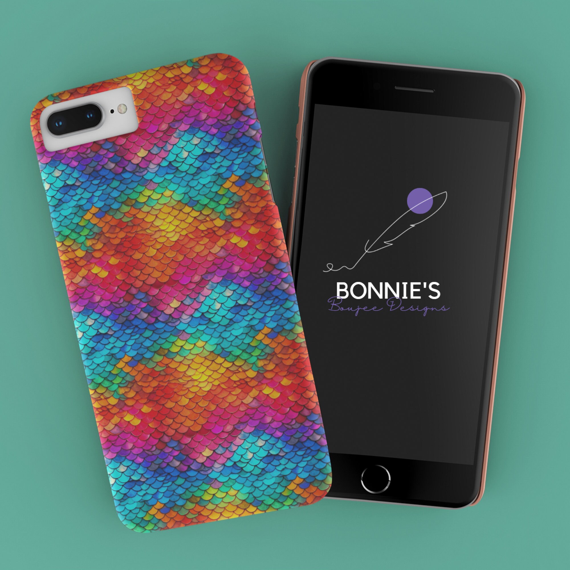 Rainbow Fish Scales File Summer Mermaid Scales Seamless File - Etsy