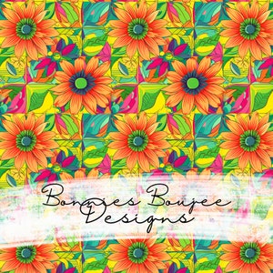 Neon Flower File Spring Flower Seamless File Summer Seamless Neon Flower Seamless Neon Pattern Sublimation designs download