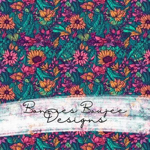 Orange Neon Flower File Spring Flower Seamless File Summer Seamless Neon Flower Seamless Neon Pattern Sublimation designs download