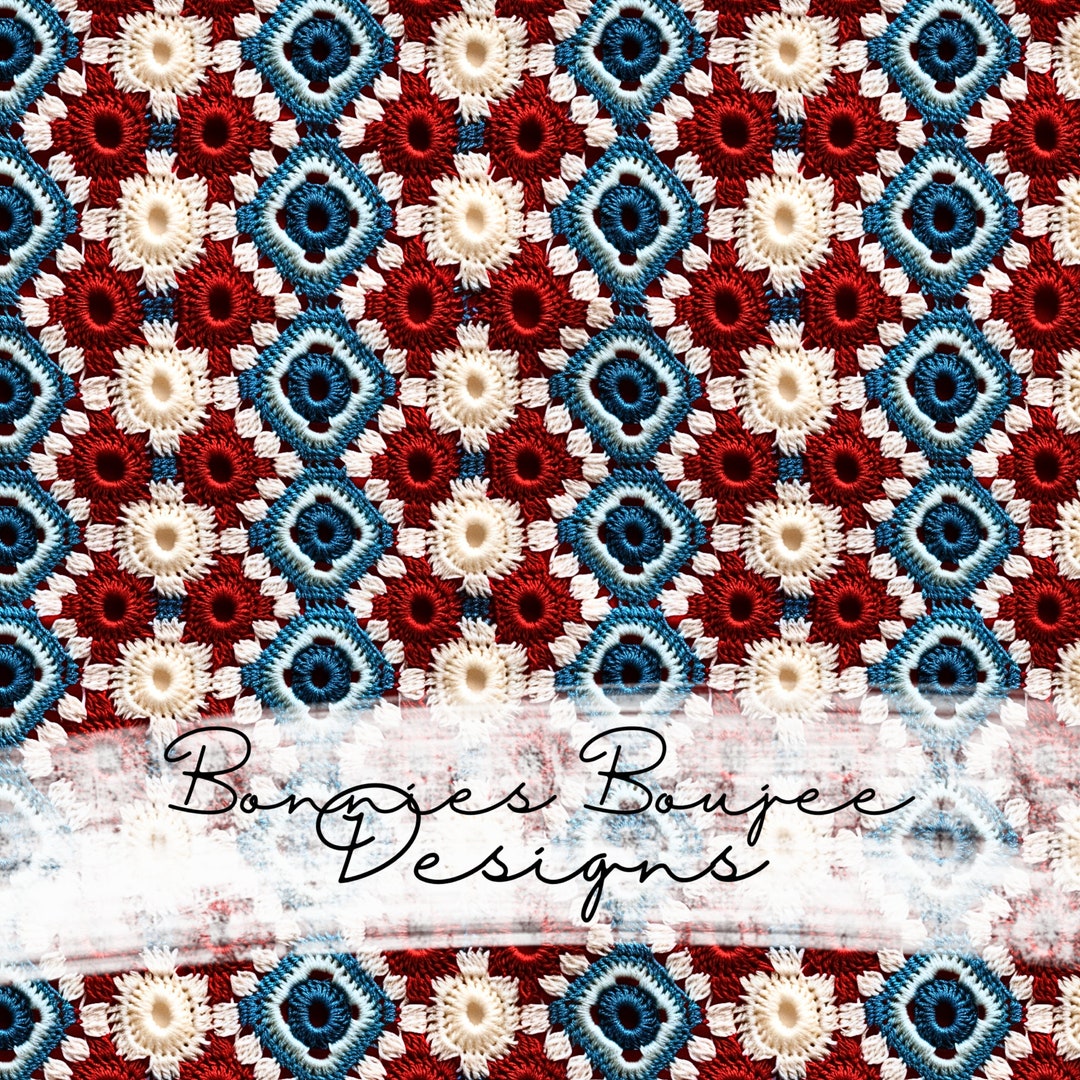 Patriotic Seamless Pattern: Red White Blue, 4th of July (digital ...