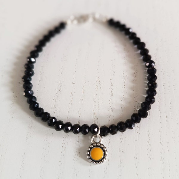 Bracelet perles noires