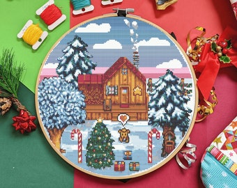 Stardew Valley Christmas Pattern - Cosy Game Cross Stitch - Digital PDF, Instant Download