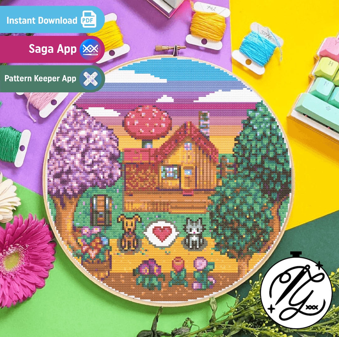 Stardew Valley Home Pattern - Cosy Game Cross Stitch - Digital PDF, Instant Download - Etsy