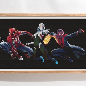 Spiderverse Pattern - Modern Colourful Cross Stitch - Digital PDF, Instant Download
