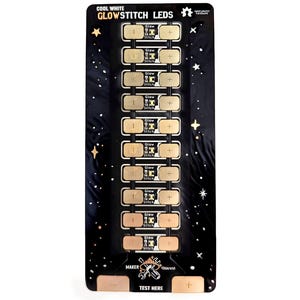White LED Strips - Machine Sewable LEDs - Electronics Wearable Tech Educational Kids STEM