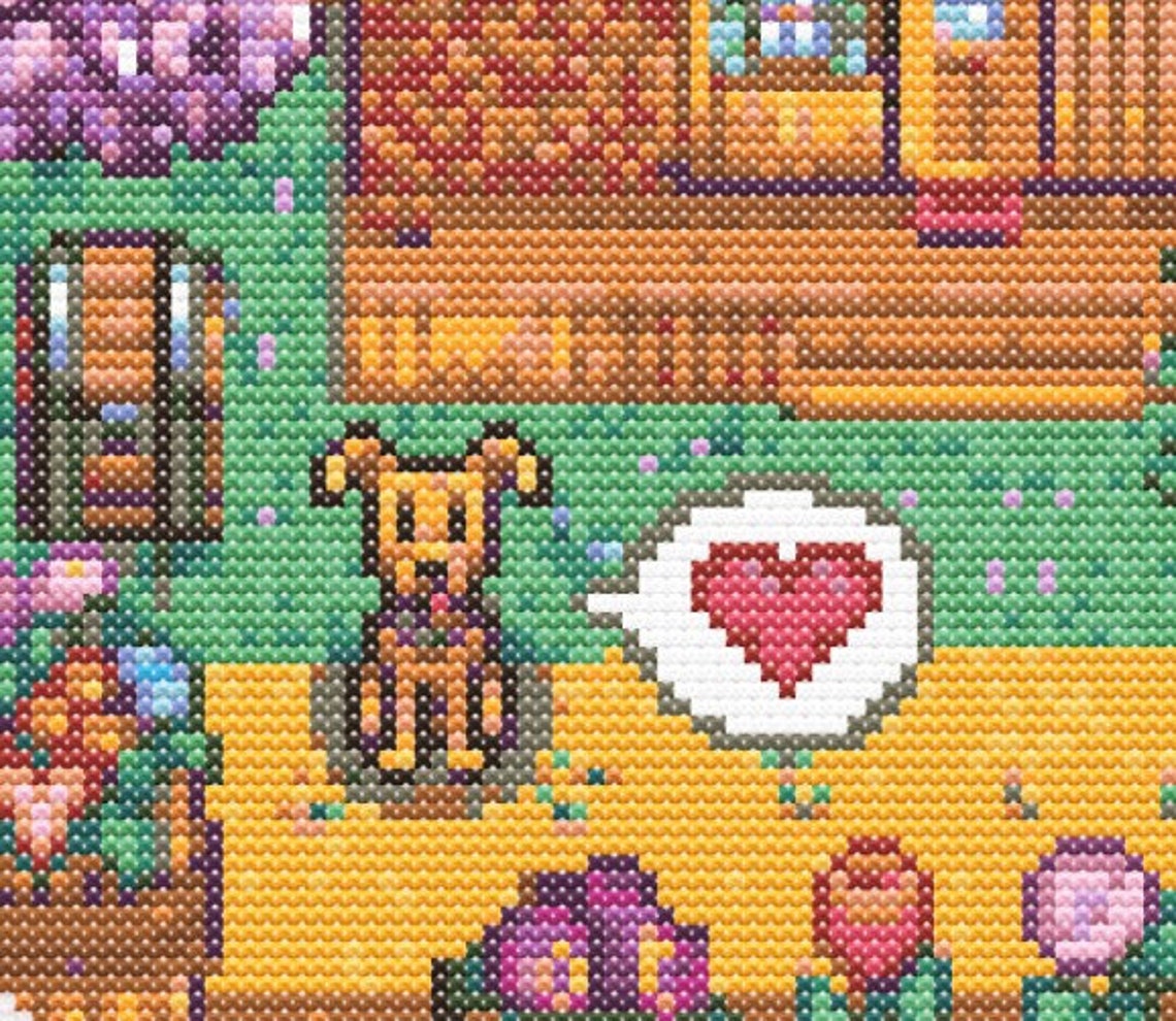 Stardew Valley Home Pattern Cosy Game Cross Stitch Digital - Etsy