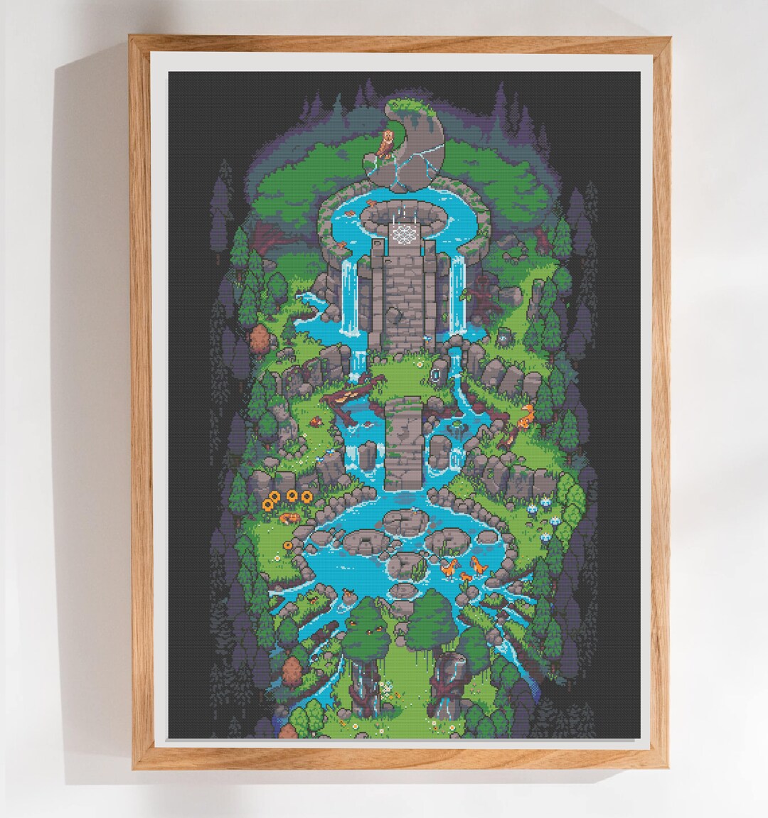 Magic Forest Pattern - Modern Colourful Cross Stitch - Digital PDF ...