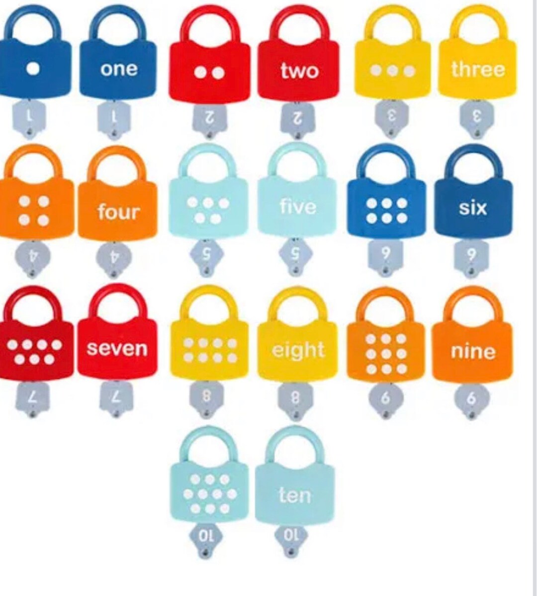 Fine Motor Number Identification Locks - Etsy