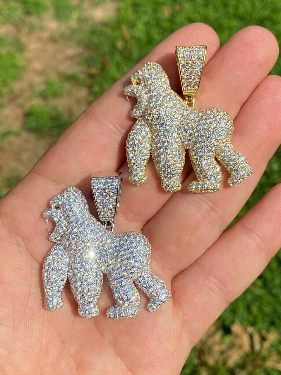Diamond sale gorilla pendant