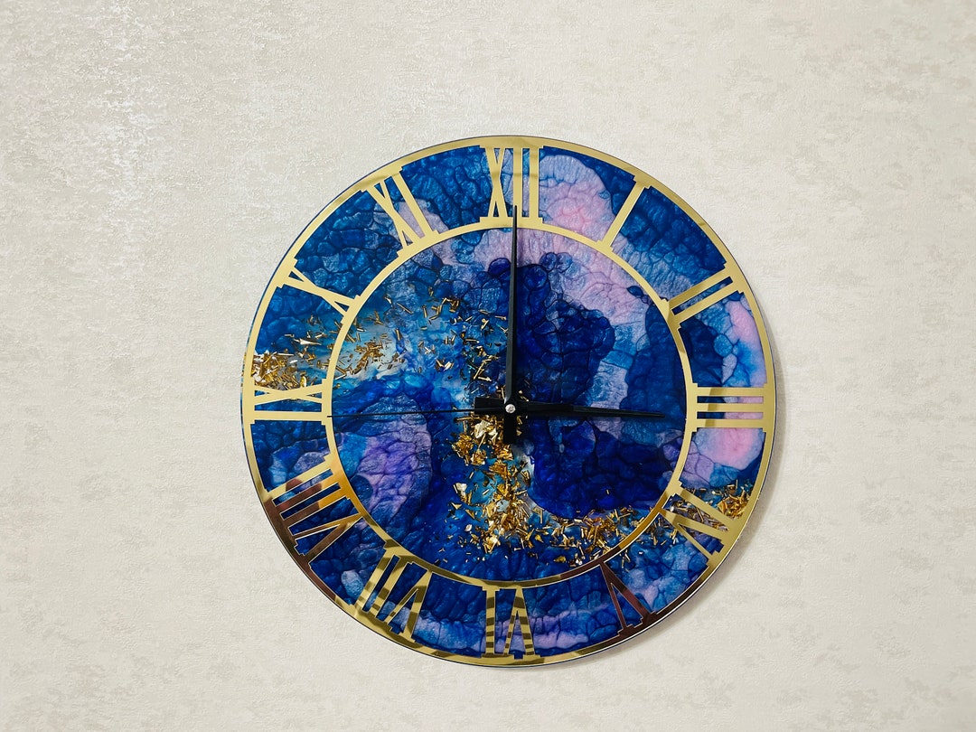 Custom Resin Clock Custom Wall Clock Personalized Resin Wall Etsy