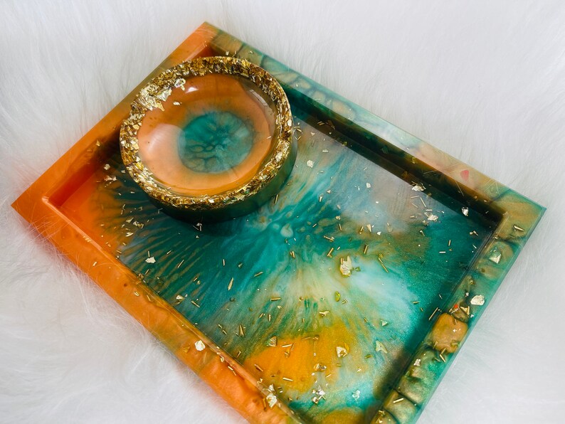 Custom Marble Resin Rolling Tray Set Custom Resin Rolling Etsy