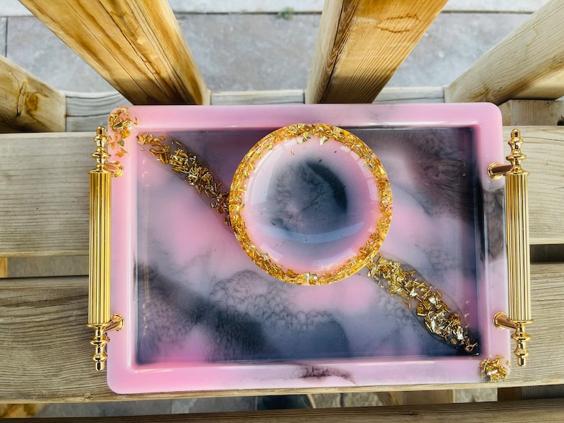 Resin Rolling Tray With Handles Custom Marble Resin Rolling Etsy