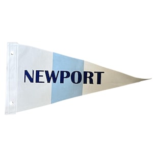 Vintage Inspired NEWPORT BEACH Canvas Camp SURF Flag Pennant
