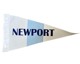 Vintage Inspired NEWPORT BEACH Canvas Camp SURF Flag Pennant