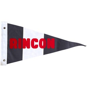 Vintage Inspired RINCON Canvas Surf Flag Pennant