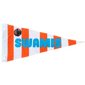 Vintage Inspired SWAMIS Canvas Surf Flag Pennant