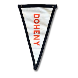 Vintage Inspired DOHENY Canvas Surf Flag Pennant California