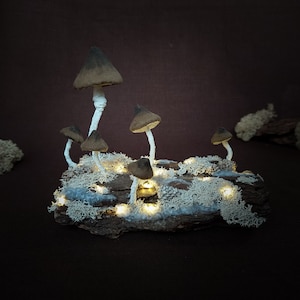 Mushroom LED lamp, Fairy mushroom bedroom decor, Cottagecore decor, Unique mushroom lover gift, Mushroom night light, Enchanted forest