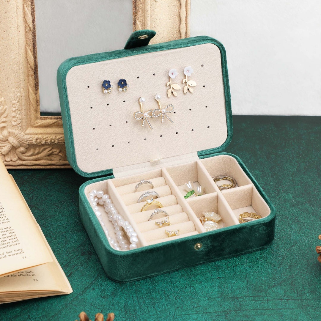 Custom Velvet Jewelry Box, Personalized Portable Jewelry Box