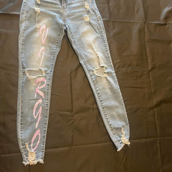 Custom Jeans Etsy