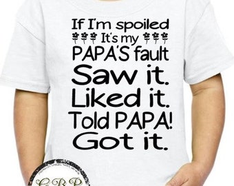 If I'm Spoiled it's my PAPA's Fault PNG Digital Design