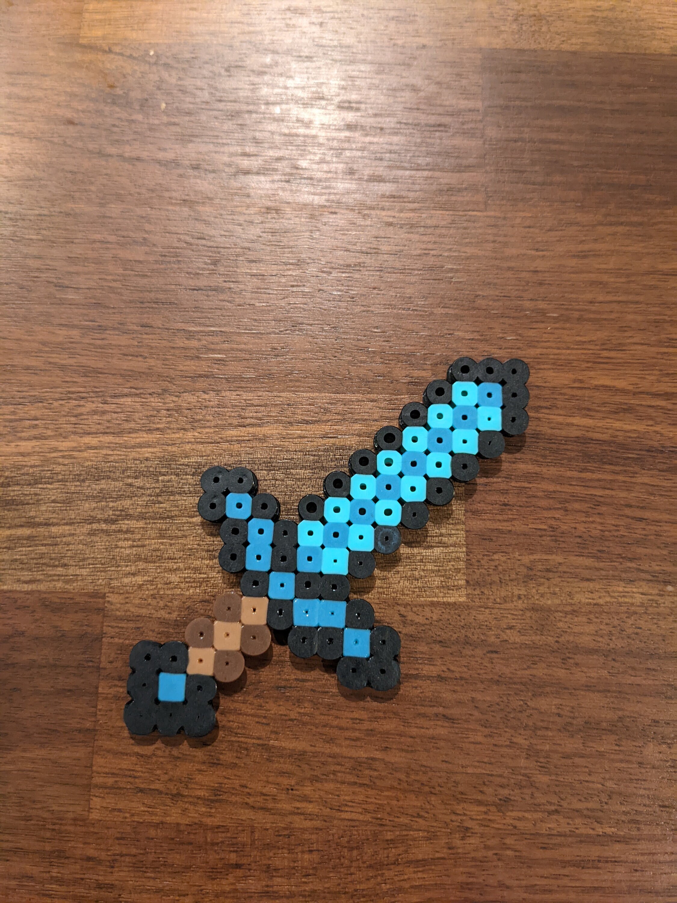 Minecraft Diamond Sword Perler Etsy