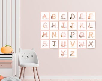 Christian ABC Scripture Poster: Nursery Bible Alphabet Art (Digital Download