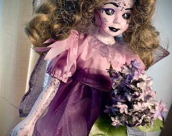 Selene of the Silver Moon Fem Horror Doll: Creepy Scary Spooky Macabre Halloween Gothic Oddity Decor