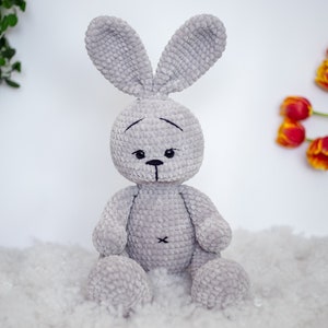 Handmade Crochet Bunny Amigurumi Toy, Cute Bunny Plushie, Perfect Baby Shower or Christmas Gift for Kids, Gift for Her,  Birthday Gift Toy