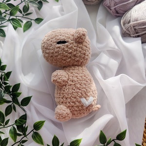 Handmade Crochet Capybara Amigurumi Toy, Fluffy Plush Capybara, Amigurumi Plushies, Handmade Children Gift, Perfect Gift for Capybara Lovers