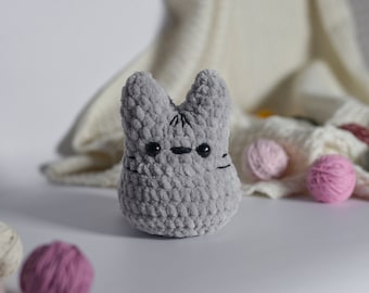 Handmade Crochet Mini Kitty, Amigurumi Kitty Plushie, Cute Crochet Soft Toy, Christmas Gift for Babies, Newborn Baby Gift, Birthday Gift