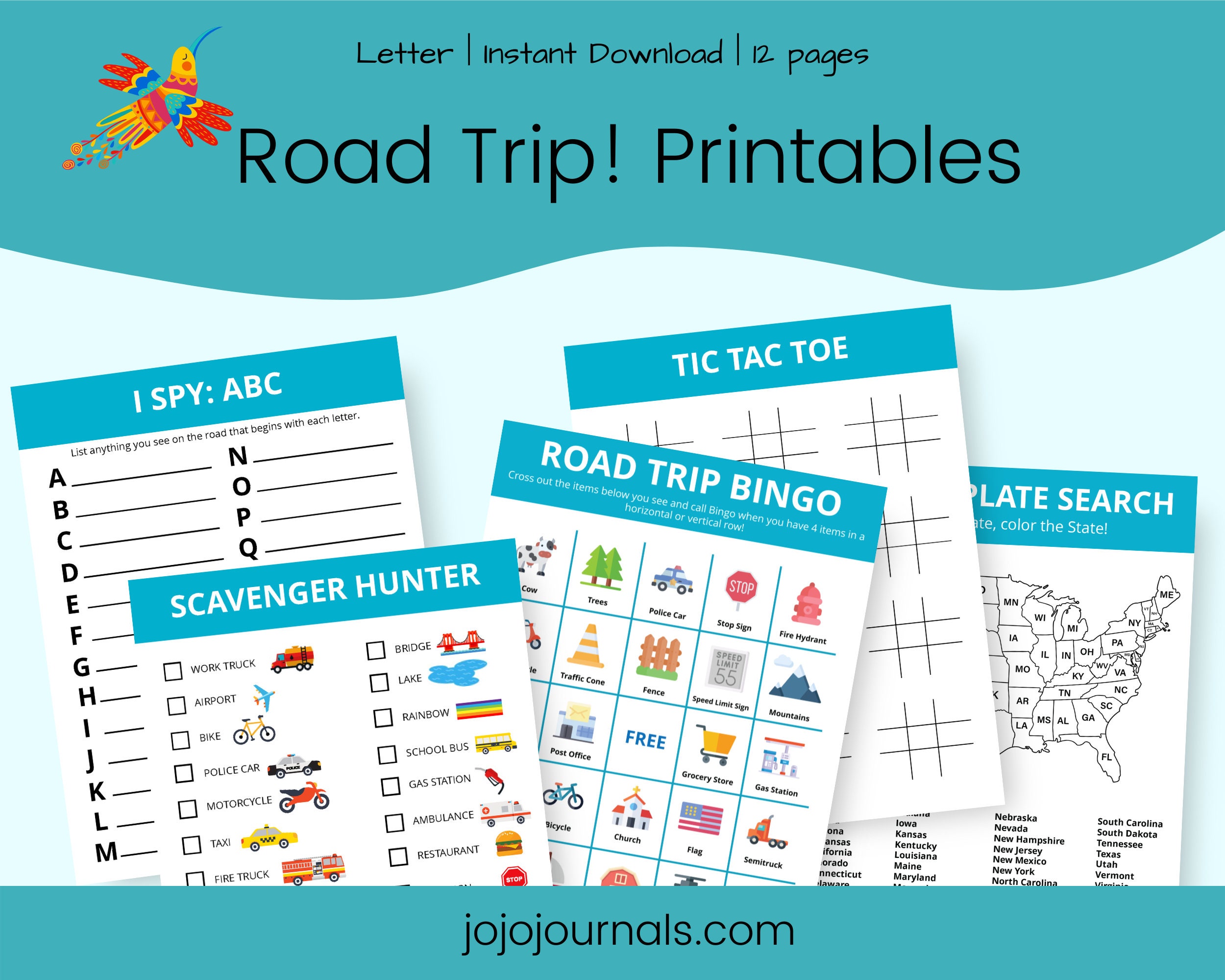 Road Trip Games! Printables Etsy