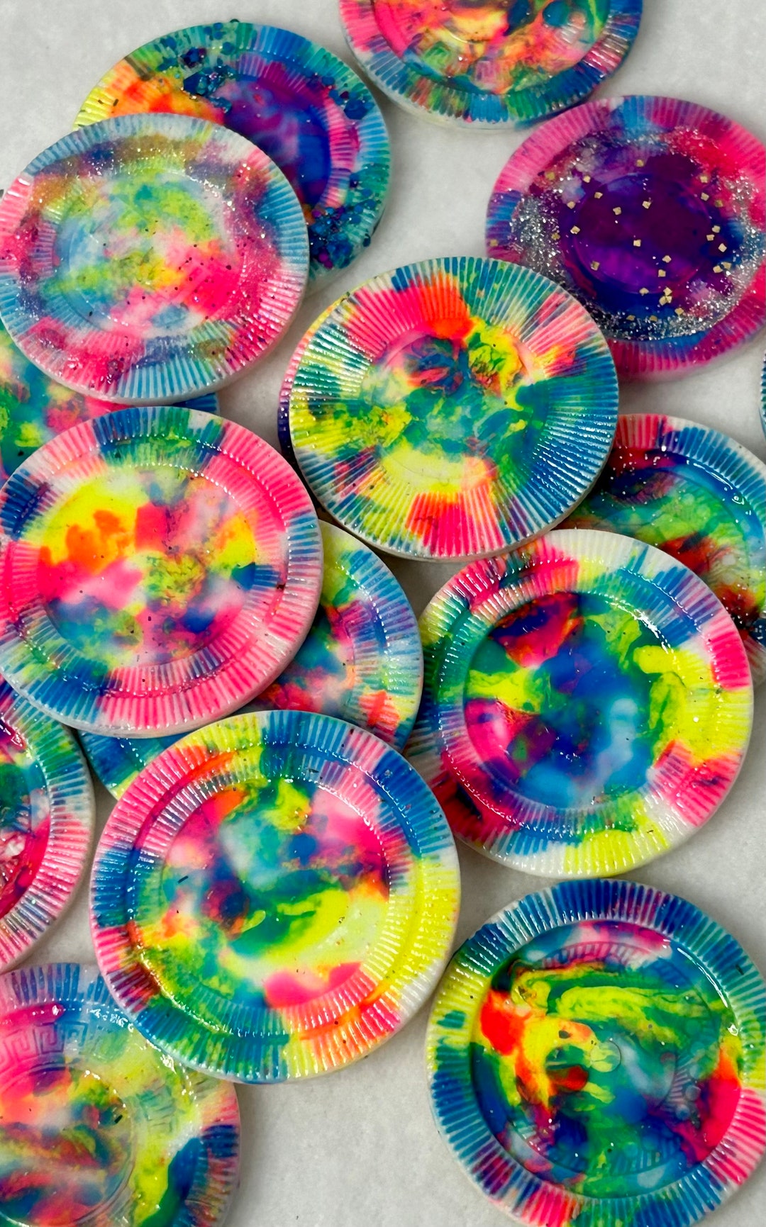 Upcycled Poker Chips Repurposed Poker Chips Glows With a Etsy