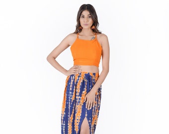 Boho Tie-Dye Skirt And Top Set - Vibrant Hand-Dyed Beachwear, Perfect Summer Outfit for Women, Unique Gift, Flowy Skirt and Top Combo