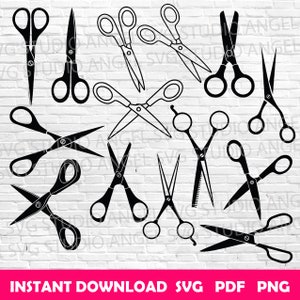 Scissors Svg, Scissors Clipart, Monogram Frame cricut, cameo, silhouette  cut files commercial & personal use