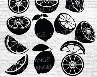 Lemon SVG Bundle: Lemon Clipart, Cut Files (Digital Download)