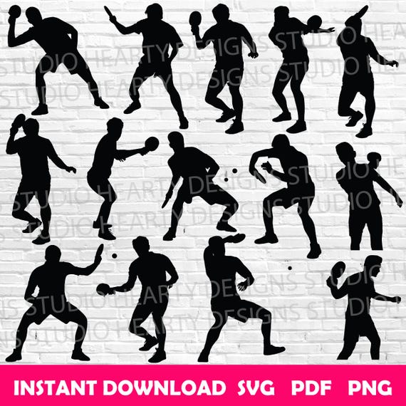 Male Table Tennis SVG Bundle: Cut Files For Cricut (Digital Download)
