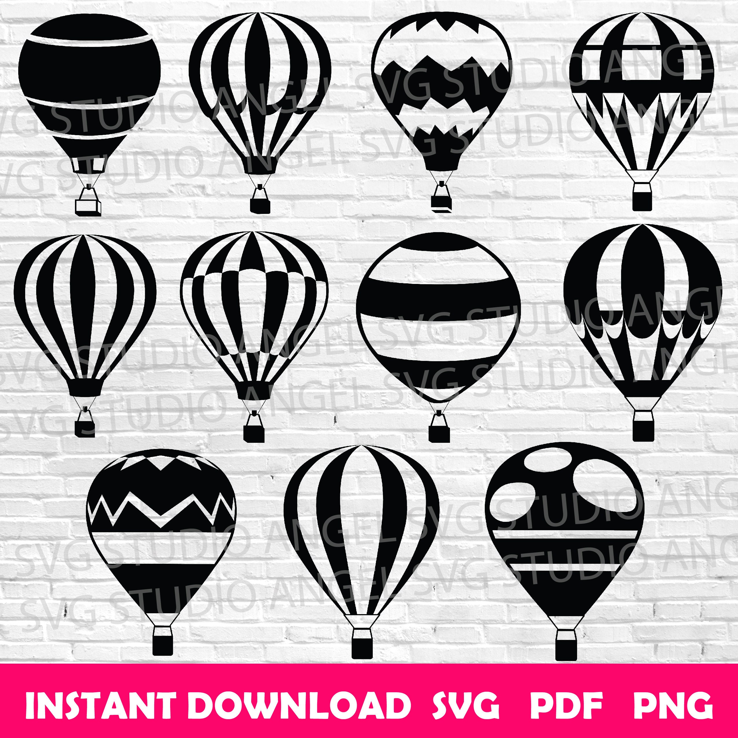 Hot Air Balloon svg Hot Air Balloon svg cut file Hot Air Etsy France
